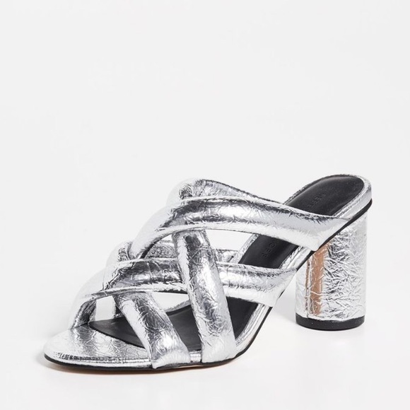 Rebecca Minkoff amandine silver strappy mules - Picture 2 of 7